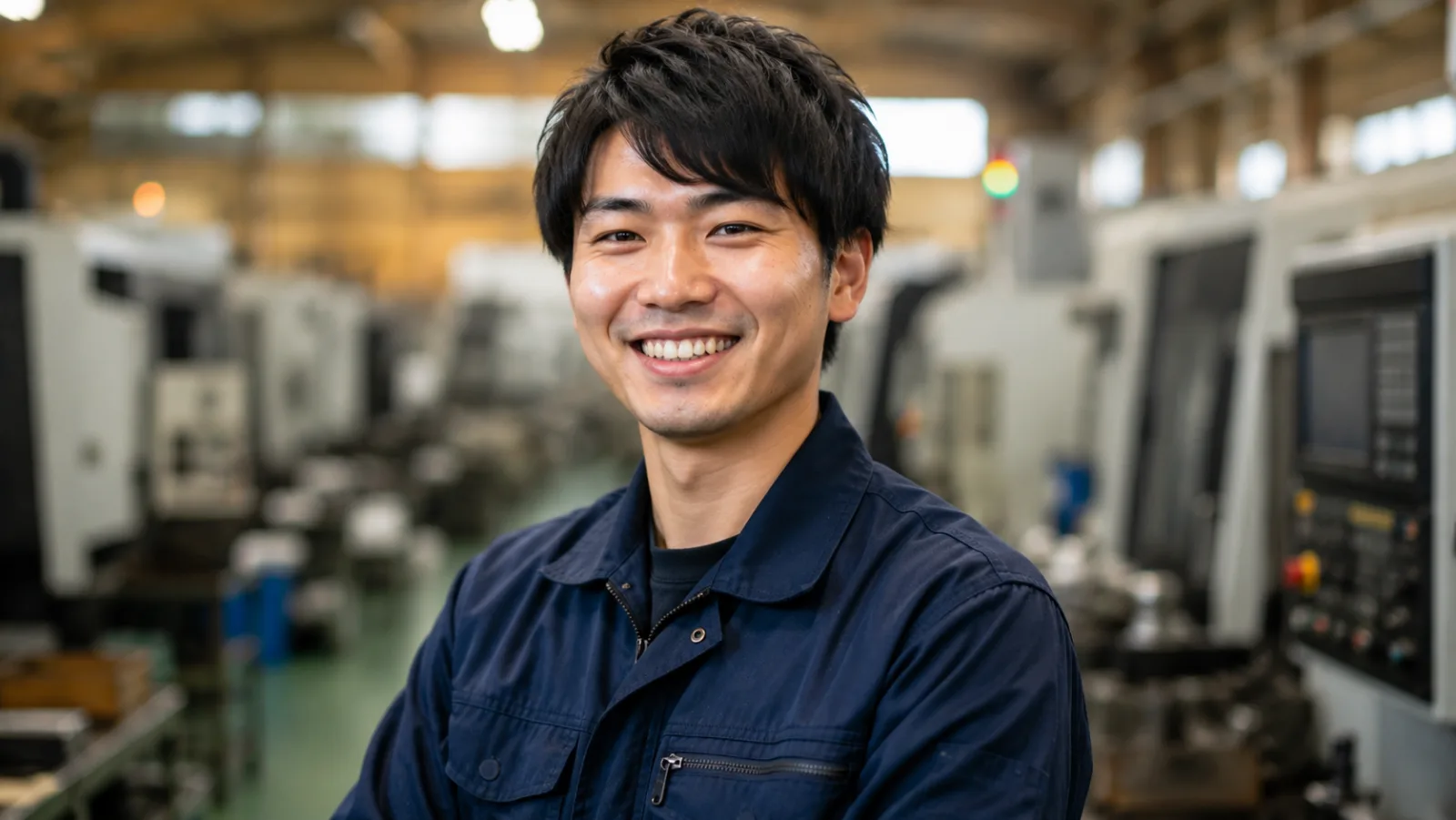 製造オペレーターの男性社員